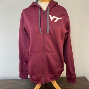 Nike Therma-Fit Virginia Tech Full Zip Sweatshirt Maroon Size XS